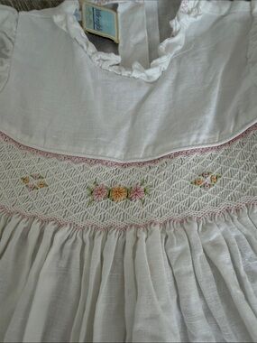 Little English White Smocked dress